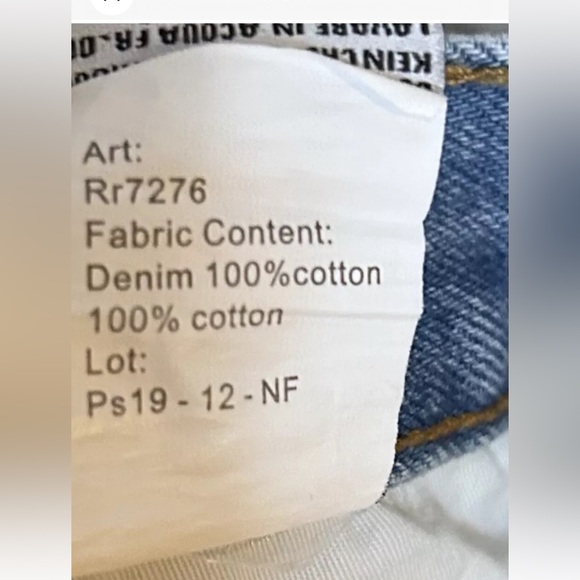 R13 Light Blue Distressed Jean Shorts - Picture 7 of 7